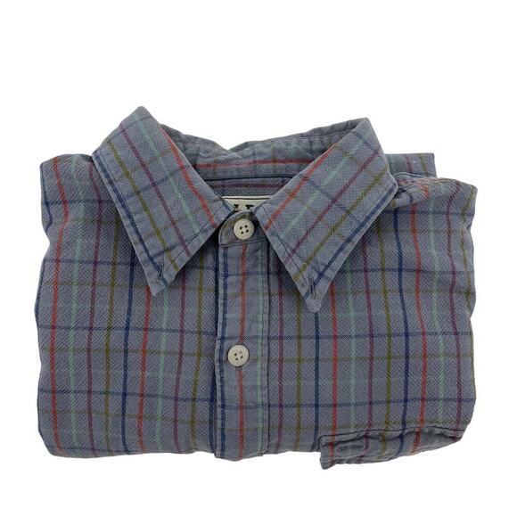 L.L. Bean Vintage 100% Cotton Button Down Shirt Long Sleeve 80s Large Tall - Picture 2 of 9